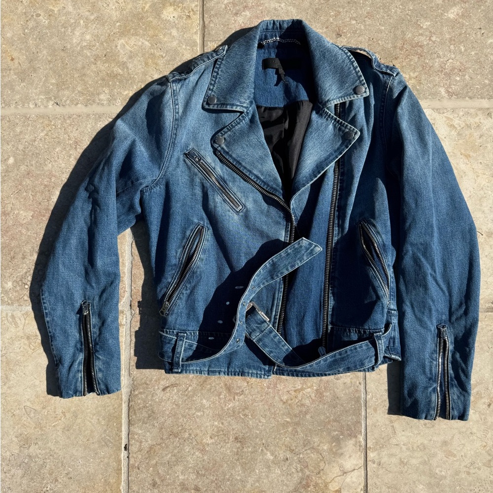 rag & bone Indigo Denim Moto Jacket
